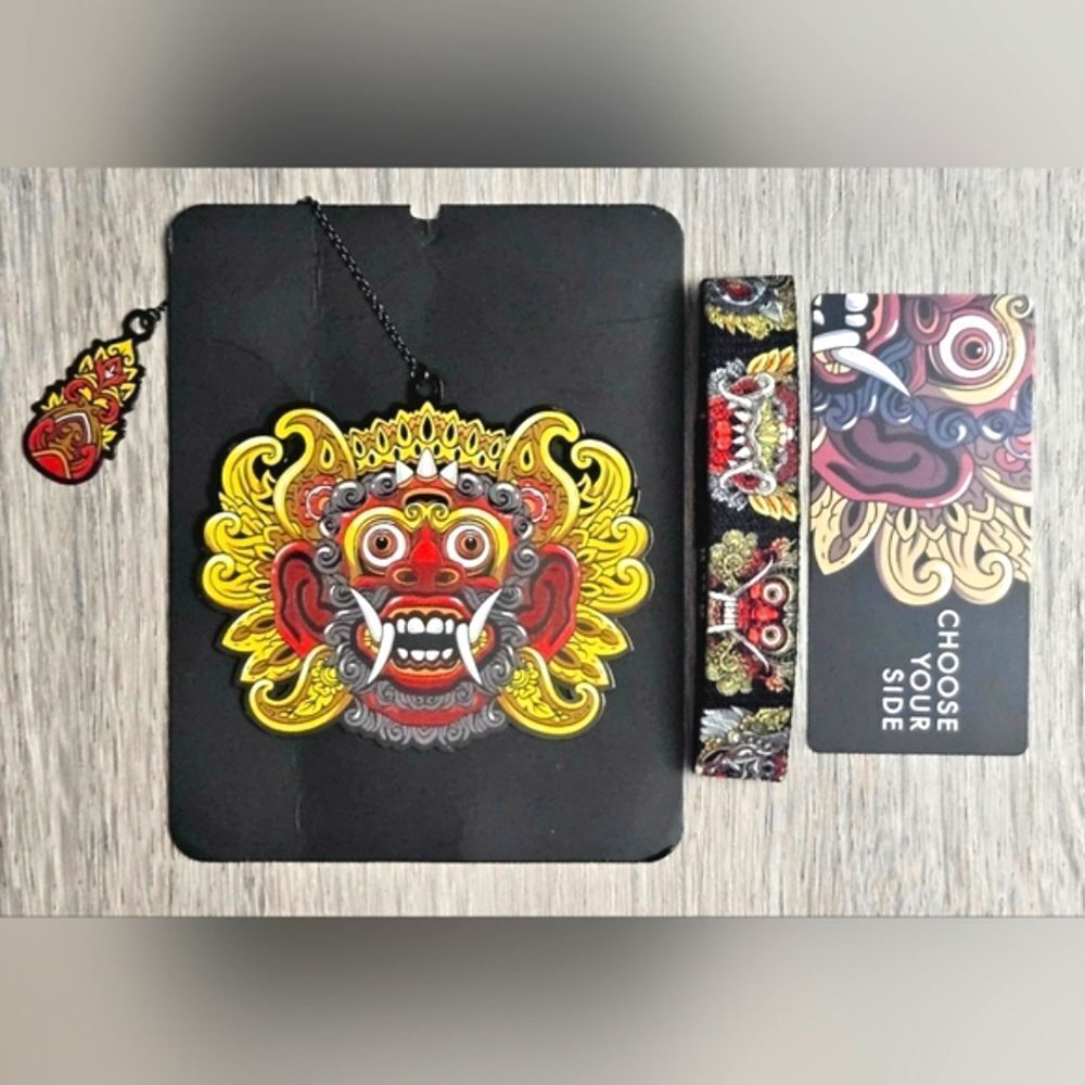 ZOX "CHOOSE YOUR SIDE" #1364 BARONG MASK COLLECTIBLE WRISTBAND & BOOKMARK #594